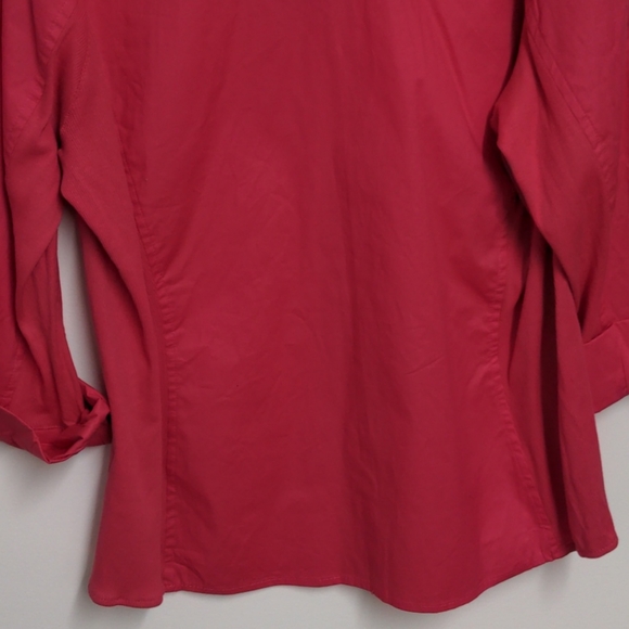 New raspberry pink camp shirt 2x plus 18 20 stretc - Picture 4 of 4